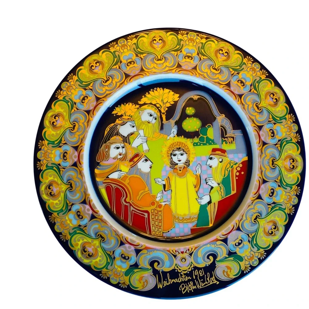 Rosenhal Germany‎ Christmas Plate 1981 Bjorn Wiinblad Nativity Limited Edition